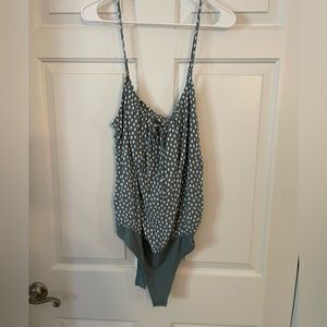 Abercrombie & Fitch Cinched Tie-Front Cami Bodysuit. Size XL.